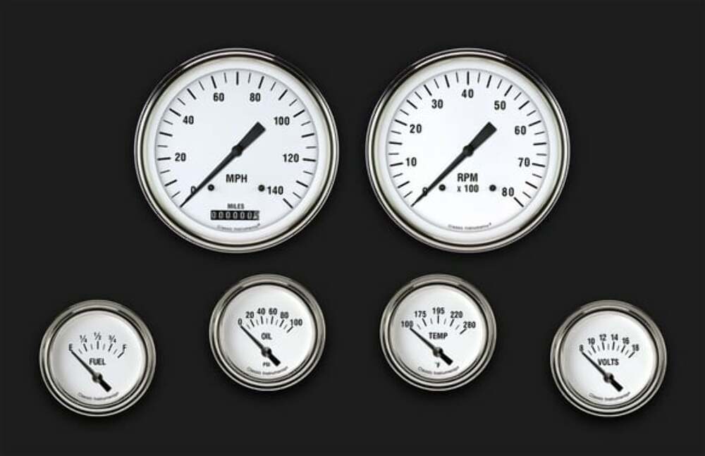 White Hot Six Gauge Set 251 WH251SLF