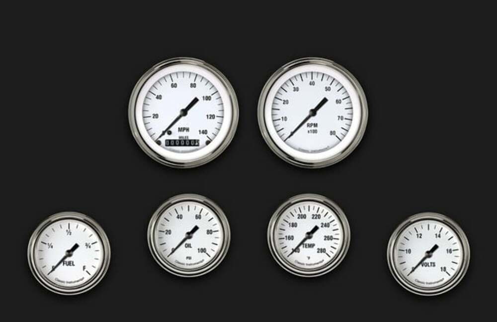 White Hot Six Gauge Set 301 WH301SLF