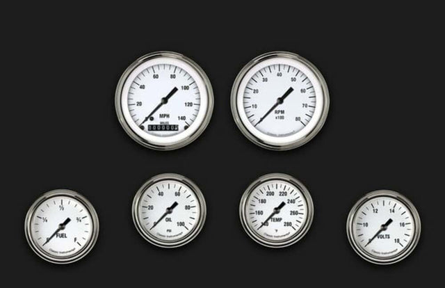 White Hot Six Gauge Set 301 WH301SLF