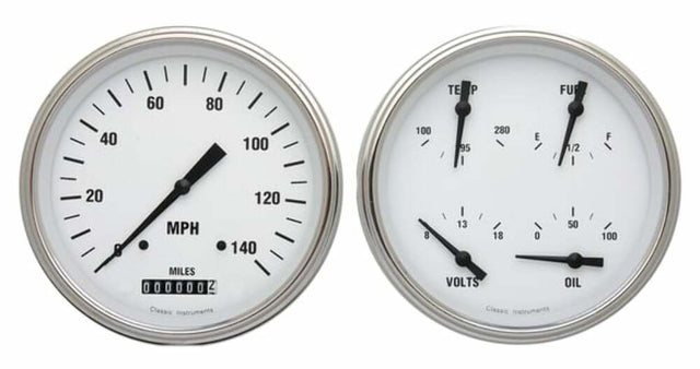 Classic Instruments analog dash gauge set
