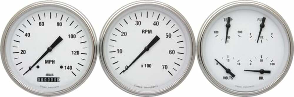 Classic Instruments analog dash gauge set