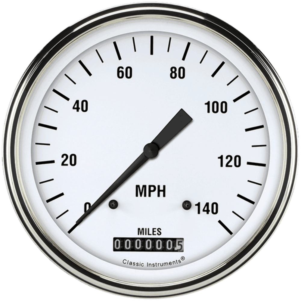 White Hot 4 5/8" Speedometer WH56SLF