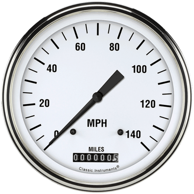 White Hot 4 5/8" Speedometer WH56SLF