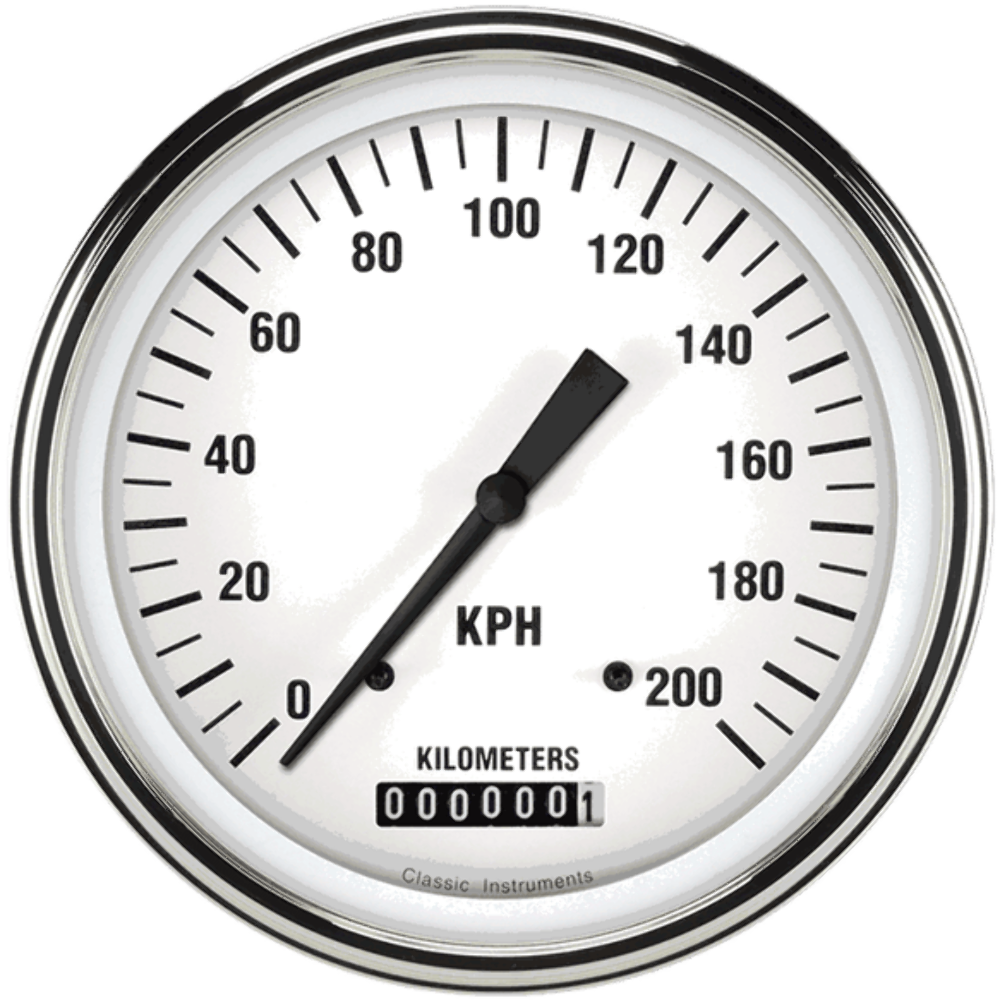White Hot 4 5/8" Speedometer WH58SLF