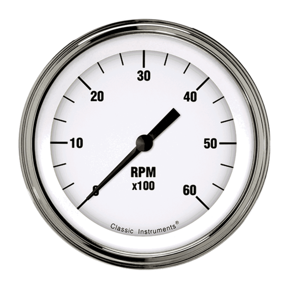 White Hot 3 3/8" Tachometer WH60SLF