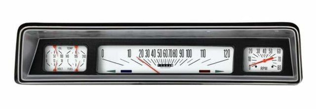 White 1966-67 Nova Package NO66W for 1966-1967 Nova dash gauge cluster