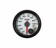 Holley White 2-1/16" Oil Pressure 10-100 psi- logo 26-601W black aluminum