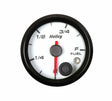Holley White Face 2-1/16" Fuel Level Gauge- logo 26-614W black aluminum