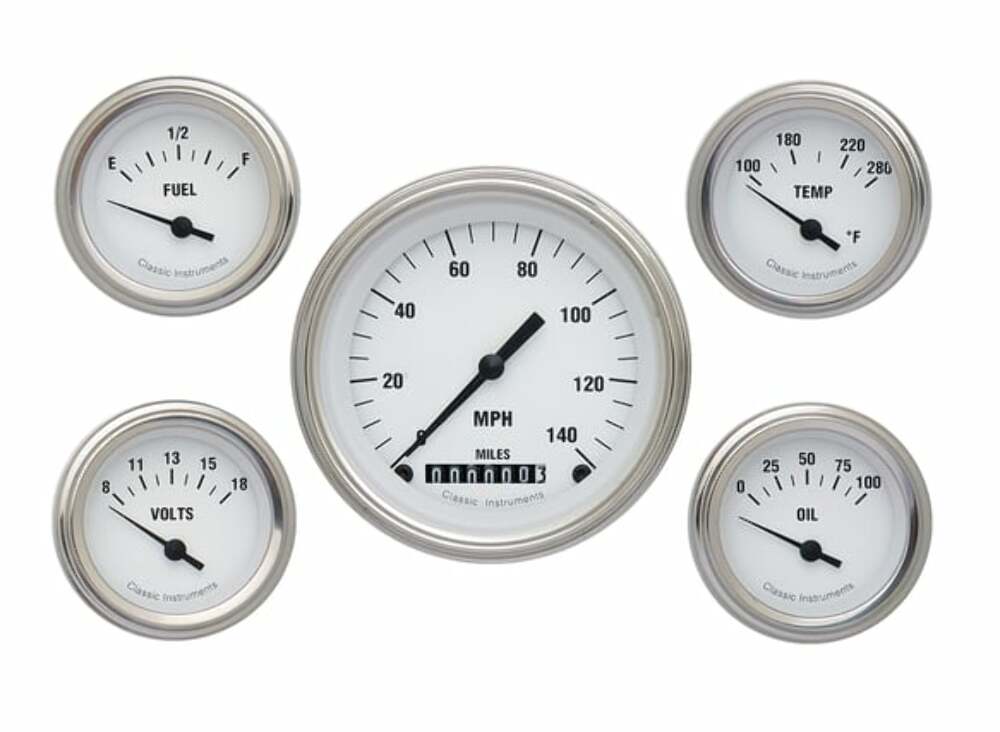 Classic Instruments analog dash gauge set