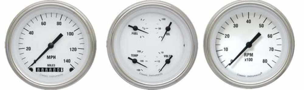 Classic Instruments analog dash gauge set