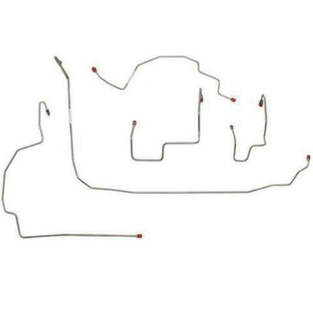 Front Brake Line Kit for 2007-2018 Jeep Wrangler JK steel