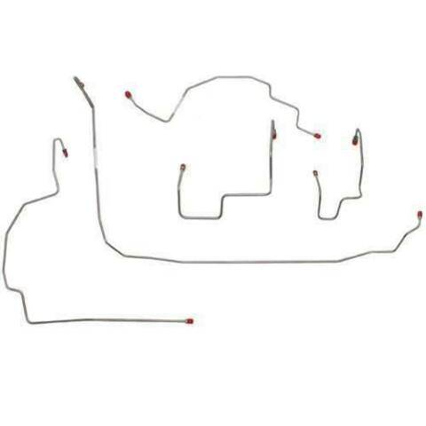 2007-18 Jeep Wrangler JK Front Brake Line Kit Stainless Steel WKT0701SS