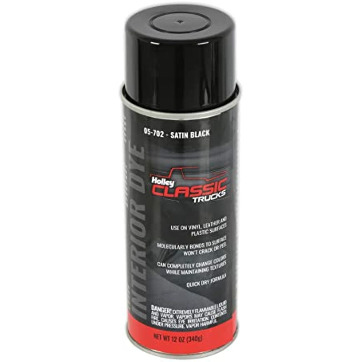 t Works On Metal, Plastic, Vinyl, & Leather; Interior Dye - Satin Black-05-702 Holley Classic Trucks