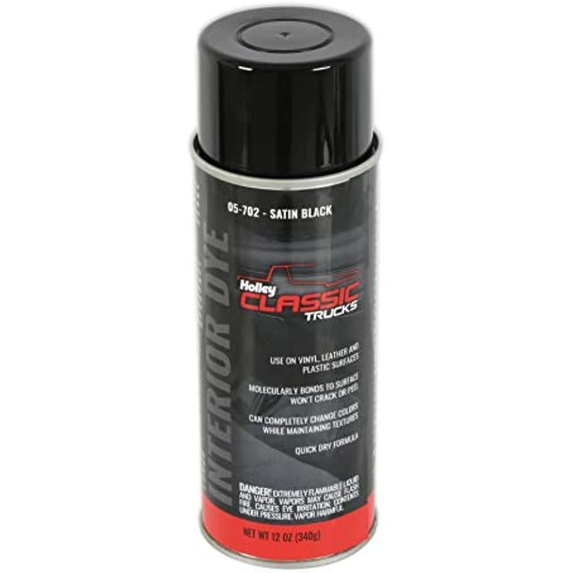 t Works On Metal, Plastic, Vinyl, & Leather; Interior Dye - Satin Black-05-702 Holley Classic Trucks
