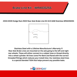 Brake Line Kit for 2003-2009 Dodge Ram 2500 Rear Axle stainless steel