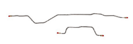 91-01 Jeep Cherokee Brake Lines Rear Axle No ABS Stainless Steel