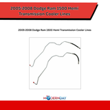 Transmission Cooler Lines for 2005-2008 Dodge Ram 1500 Hemi