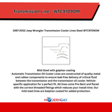 1997-2002 Jeep Wrangler Transmission Cooler Lines Steel WTC9709OM