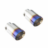 XFORCE ES-VW07-BLUETIP - Stainless Steel Angle Cut Clamp-On Burnt Exhaust Tip