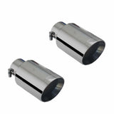 XFORCE ES-VWGTI-BLACKTIP - SSRound Angle Cut Clamp-On Dual Black Exhaust Tips