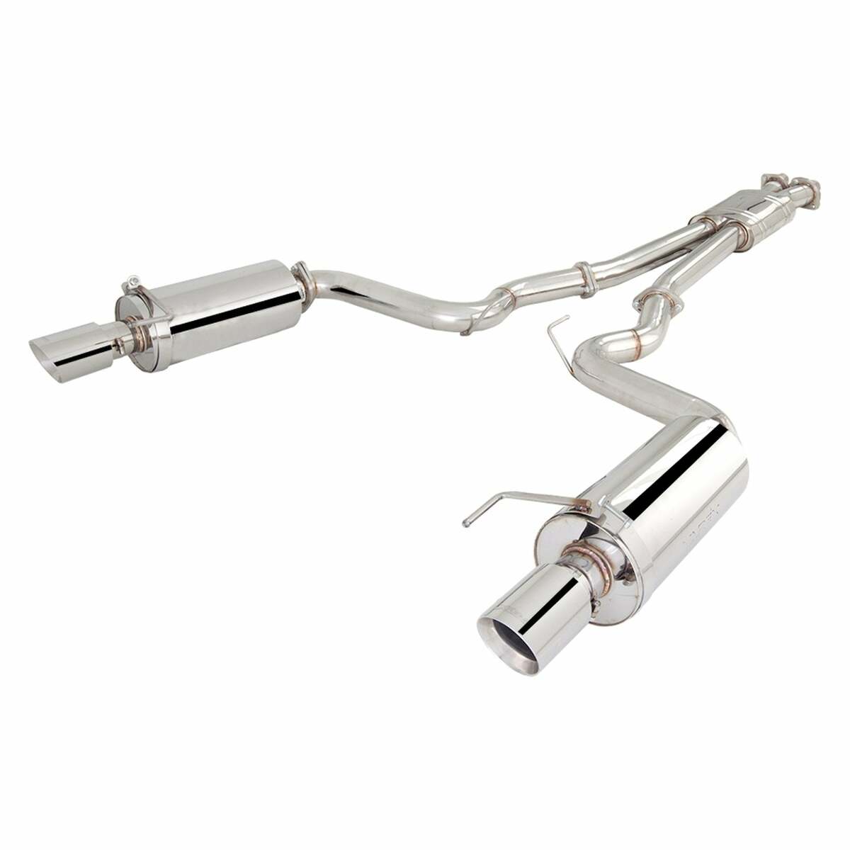XFORCE Exhaust ES-FM15-CBS - 304 SS Cat-Back Exhaust System w/ Split Rear Exit