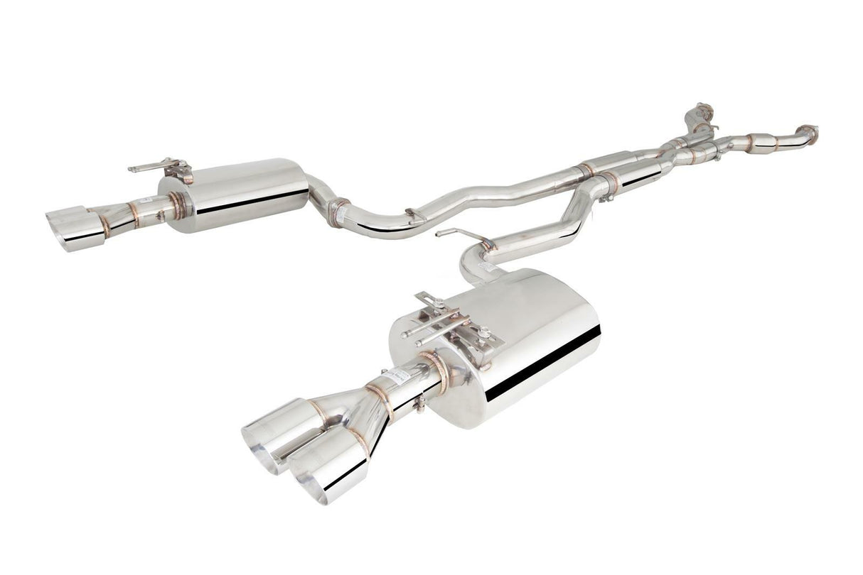 XFORCE Exhaust ES-VF73-CBS - 304 SS Cat-Back Exhaust System with Quad Rear Exit