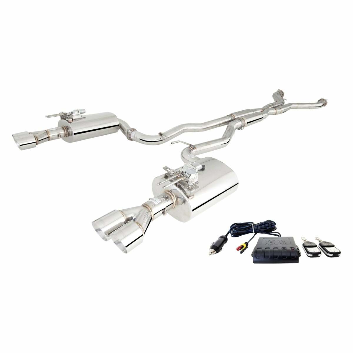 XFORCE Exhaust ES-VF73-VMK-CBS - Varex 304 SS Cat-Back Exhaust w/ Quad Rear Exit