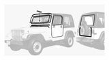 Jeep Rubber Black Complete Weatherstrip Kit - YJWSK steel