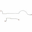 Brake Line for 1972-1973 Dodge Dart Rear Axle Lines 2 Piece stainless steel