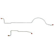 Brake Line for 1972-1973 Dodge Dart Rear Axle Lines 2 Piece Stainless stainless steel
