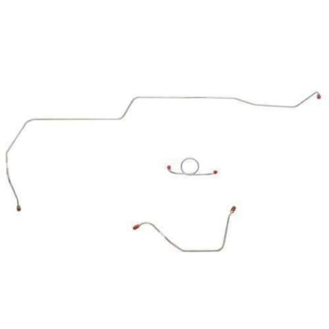 1964-65 Ford Mustang Front Brake Line w/ Standard Drum Brakes 3 Piece -ZKT6401SS