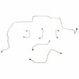 Front Brake Line Kit for 1968-1969 Ford Mustang disc brakes stainless steel