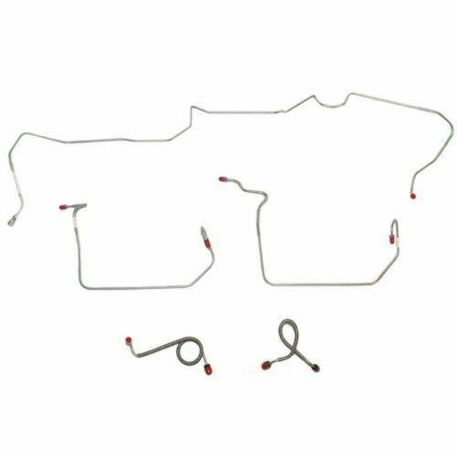Front Brake Line Kit for 1971-1972 Ford Mustang drum brakes stainless steel