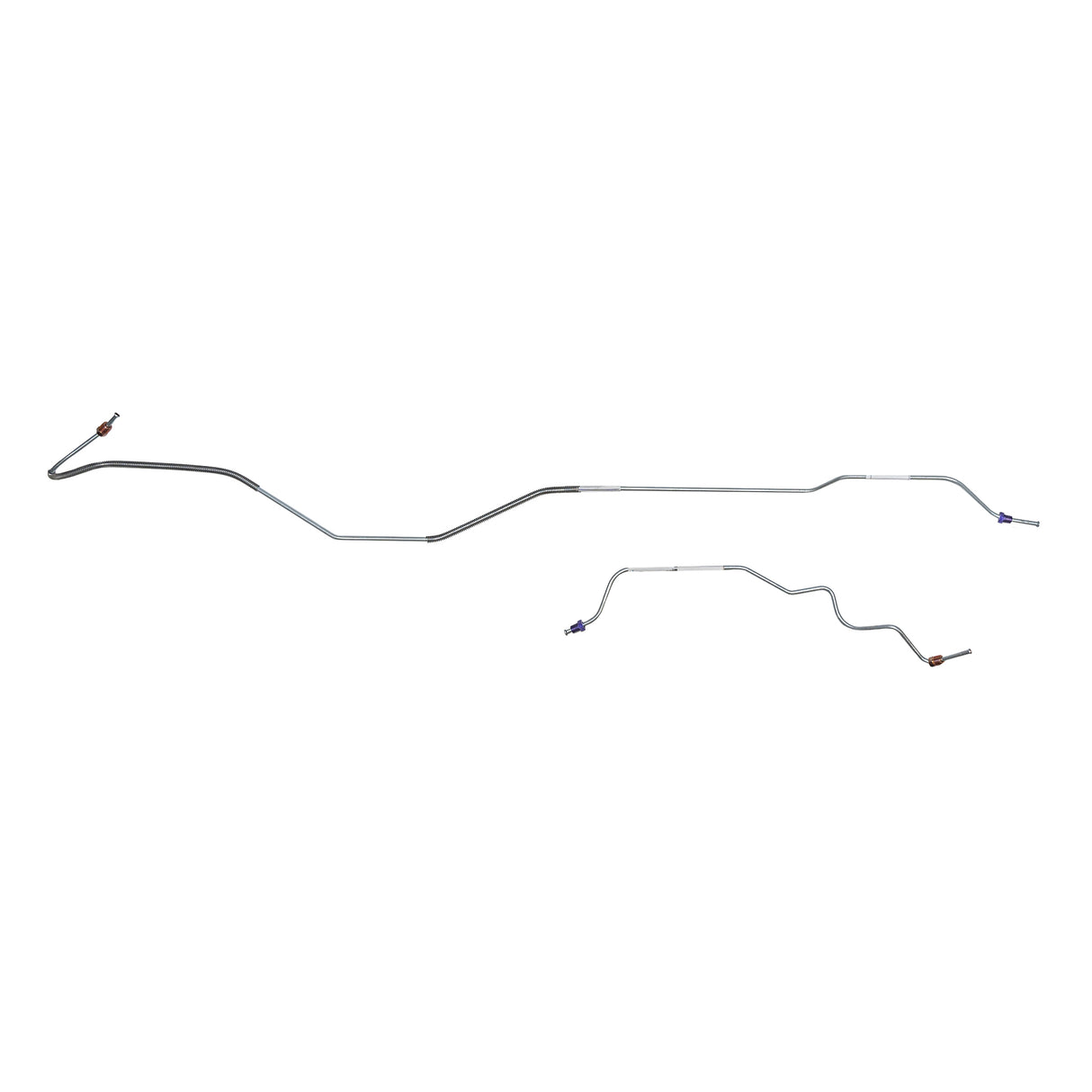 Brake Line Set for 1970 Ford Mustang Rear Axle Lines with 8 Inch Rear Axle 2 Piece steel