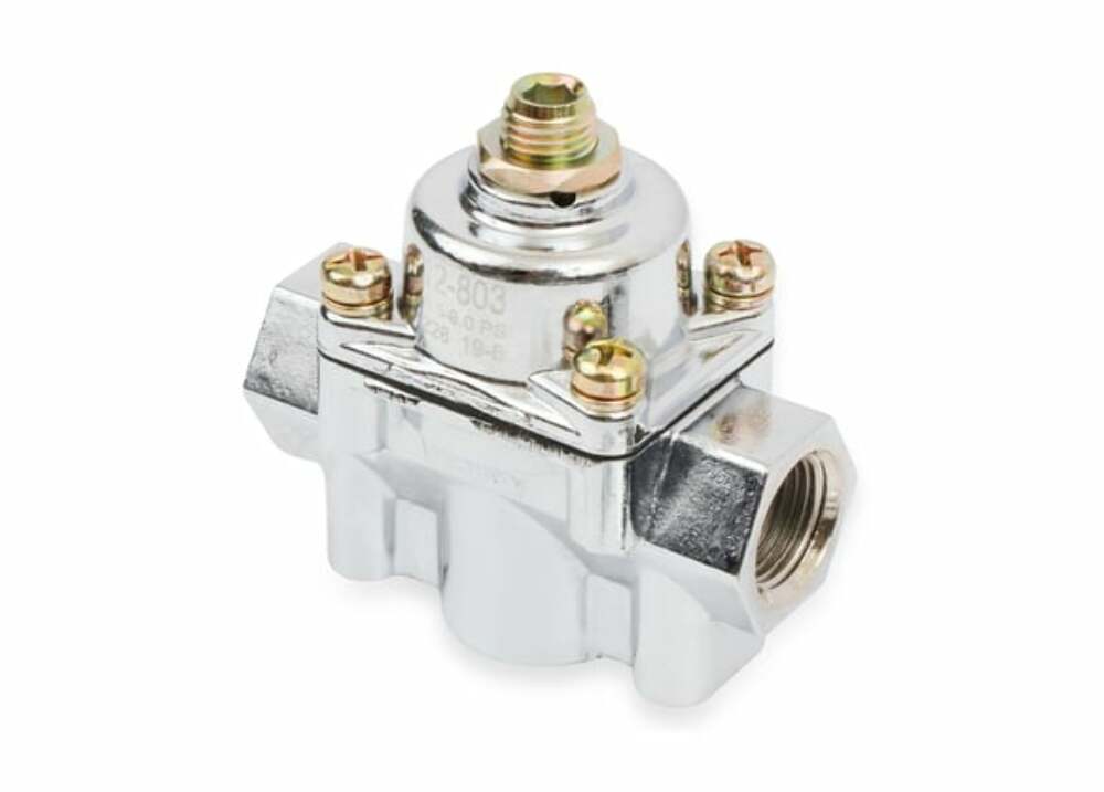 Holley Chrome Carbureted Fuel Pressure Regulator 4.5-9 PSI M/P #12-803