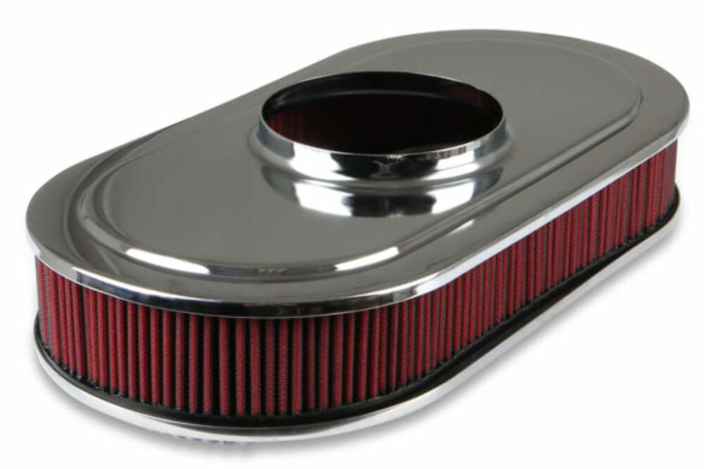 Holley Vintage Series Oval Air Cleaner - Polished - 120-401