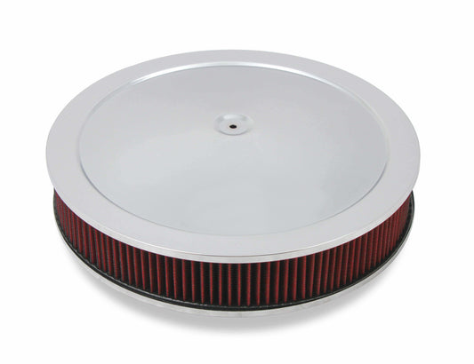 4150 Drop Base Air Cleaner Chrome w/3 Red Washable Gauze Filter - 120-4130