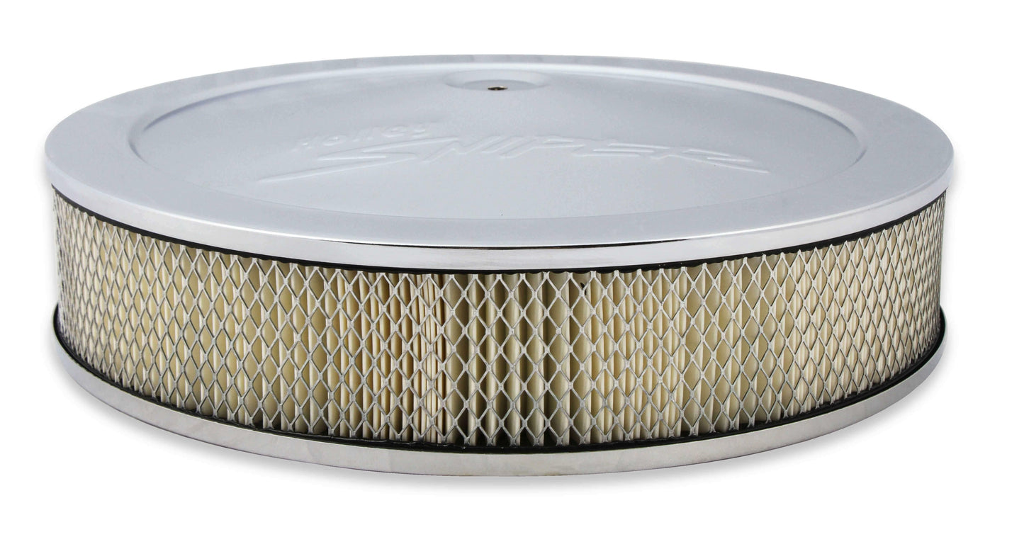 Sniper Air Cleaner Assembly, 14 x 4 - Chrome Finish - 120-540