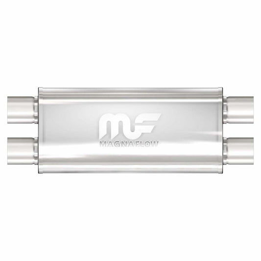 5x8 Oval Muffler, 2.5 Dual In/Out, 18 Body, 24 Length 12468 Magnaflow