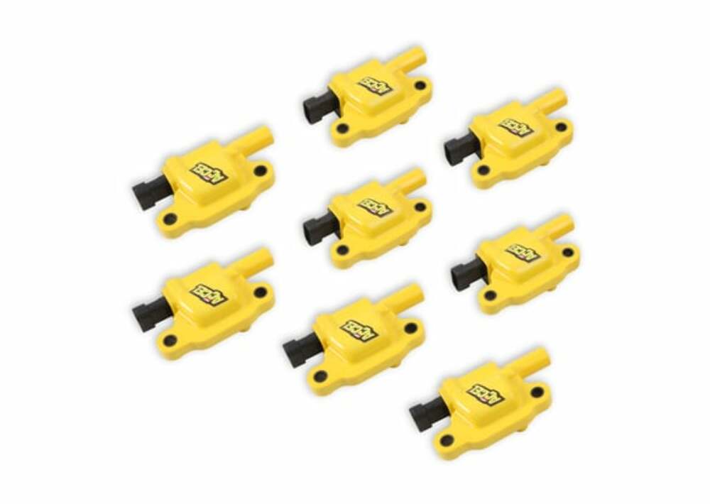 ACCEL Ignition Coils -SuperCoil GM LS2/LS3/LS7 engines, yellow, 8-pack -140043-8