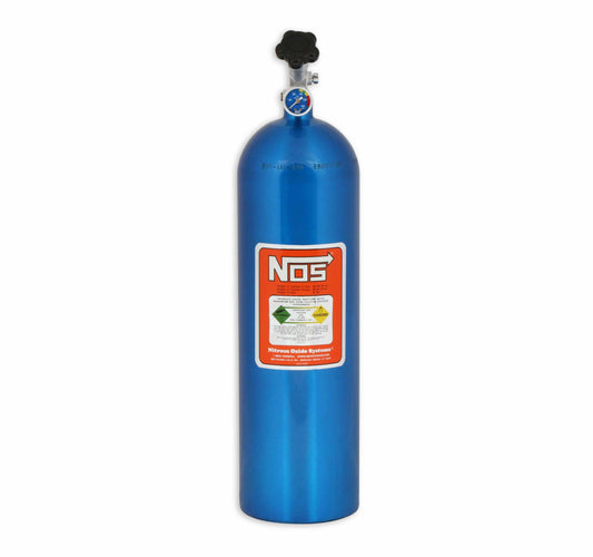 NOS Nitrous Bottle w/ Blue Finish & Super Hi Flo Valve 15 lb