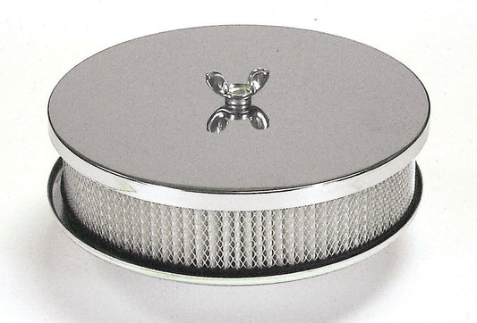 Mr. Gasket Air Cleaner - 6-1/2 Inch x 2 Inch - Chrome - 1491