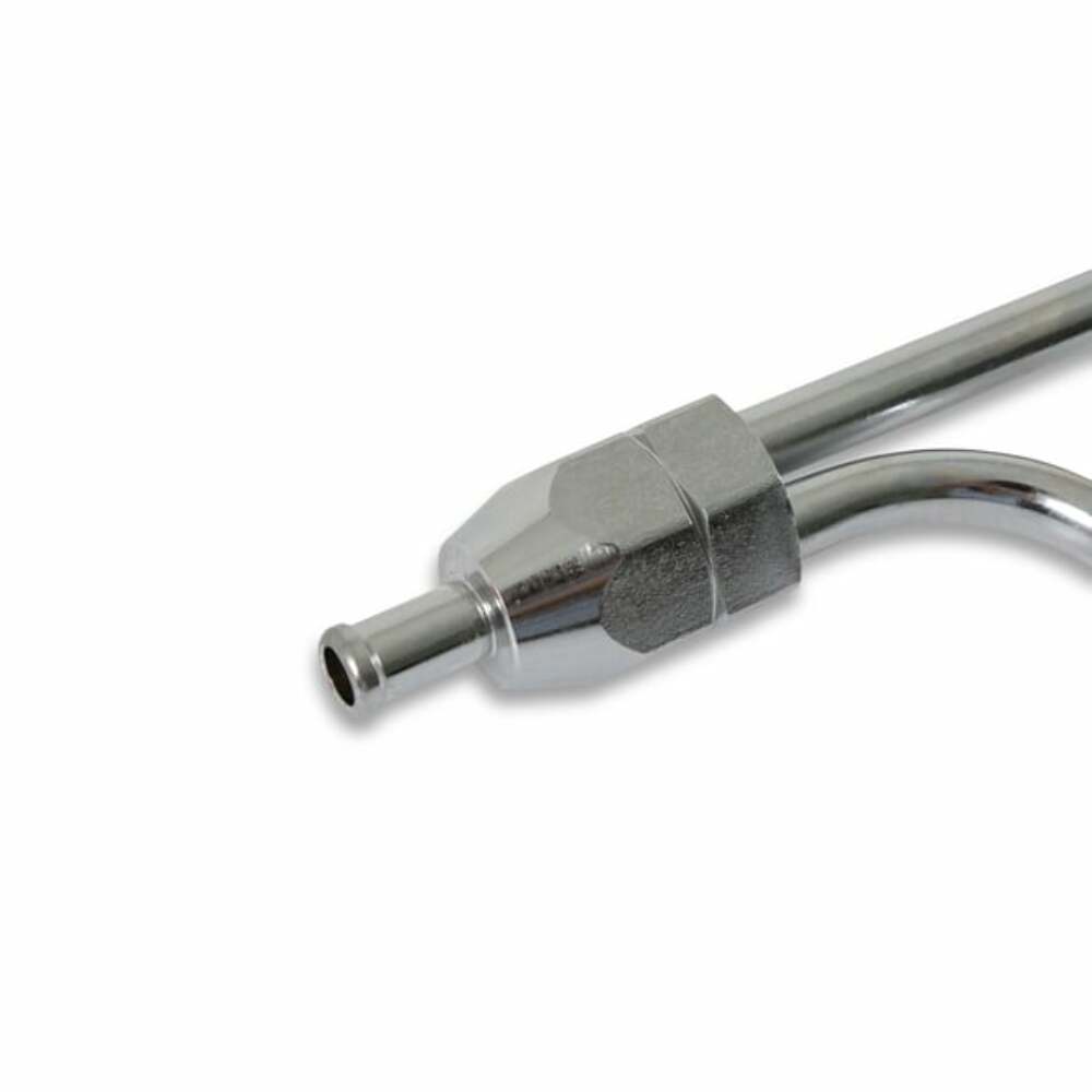 Mr. Gasket 1551 Mr. Gasket Fuel Line - 3/8 Inch Dual Inlet - Chrome