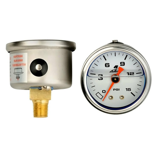 Aeromotive 15632 0-15 psi Fuel Pressure Gauge