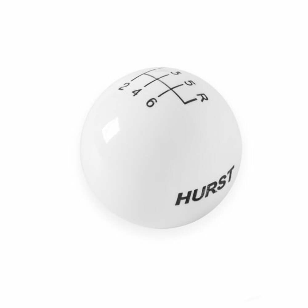 Hurst Shift Knob - White 6 Speed M16x1.50 Threads - 1630016