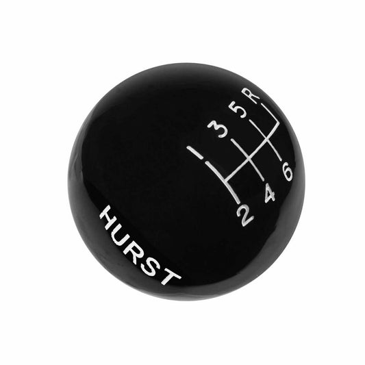 Hurst Shift Knob - Black 6-speed 3/8-16 Threads - 1631040