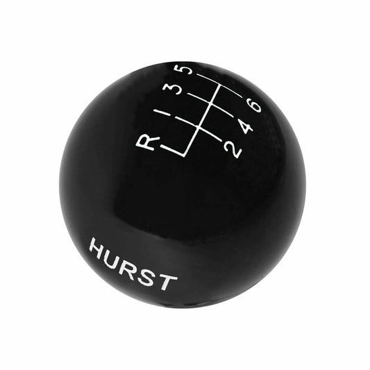 Hurst Shift Knob - Black 6-speed M12 x 1.25 Threads - 1631225