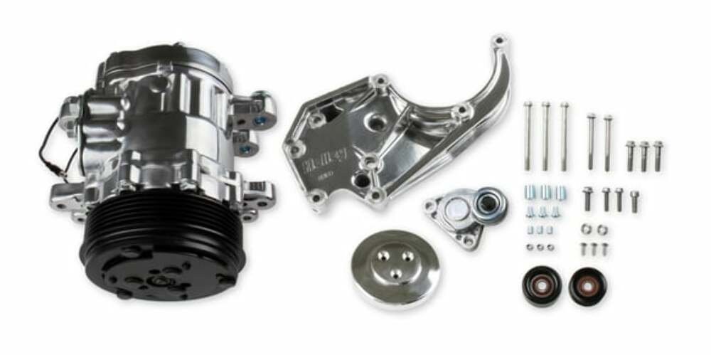 LS A/C Acc Drive Kit Include SD7 A/C Compres Tensioner & Pulley Polished 20-142P