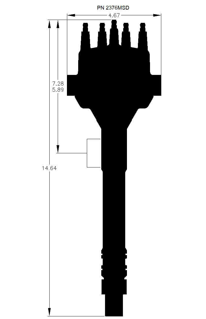 Chevy Tall Deck Dual Sync Distributor - 2376MSD