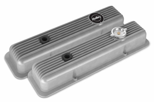 Muscle Series Valve Covers for small block Chevy engines-Natural Finish 241-134